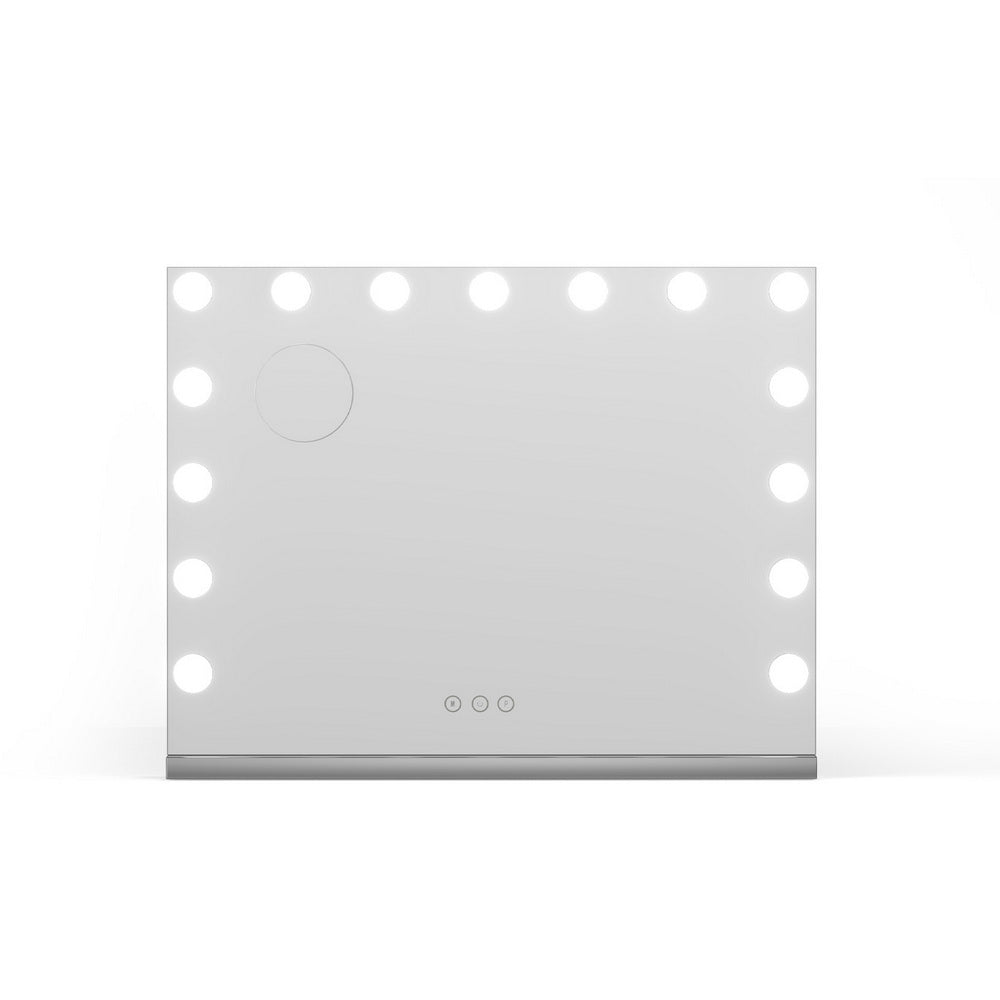 Embellir Makeup Mirror 58x46cm Hollywood Vanity with LED Light Tabletop Wall MM-FRAMELS-5846-GS