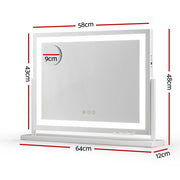 Embellir Makeup Mirror 58x46cm 360~ Rotatable Vanity Mirror with Lights Bright Light Strip Adjustable MM-FRAMELS-5846LED-GS-ZJ