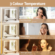 Embellir Makeup Mirror 58x46cm 360~ Rotatable Vanity Mirror with Lights Bright Light Strip Adjustable MM-FRAMELS-5846LED-GS-ZJ