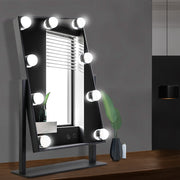 Embellir Makeup Mirror 30x48cm Hollywood Vanity with LED Light Rotation Tabletop MM-STAND-FRAMELS-BK