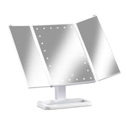 Embellir Makeup Mirror with 24 LED light Tri-fold Dimmable Tabletop Storage MM-TRI-WH-1X