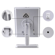 Embellir Makeup Mirror with 24 LED light Tri-fold Dimmable Tabletop Storage MM-TRI-WH-1X