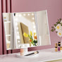 Embellir Tri-fold Makeup Mirror 1X2X3X Magnifying with LED Light Travel Portable MM-TRI-WH-1X2X3X