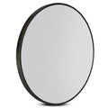 Embellir Wall Mirror Makeup 90cm Home Decor Framed Mirrors Bathroom Round Black MM-WALL-ROU-BK-90