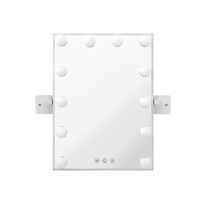 Embellir Hollywood Wall mirror Makeup Mirror With Light Vanity 12 LED Bulbs MM-WMOUNT-3040-WH