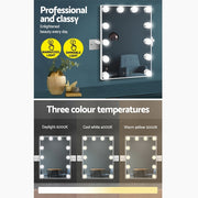 Embellir Hollywood Wall mirror Makeup Mirror With Light Vanity 12 LED Bulbs MM-WMOUNT-3040-WH