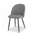 Artiss Dining Chairs Set of 2 Linen Solid Curved Houndstooth MO-DIN-02-LI-HSX2
