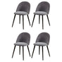 Artiss Dining Chairs Set of 4 Velvet Solid Curved Dark Grey MO-DIN-02-VEL-BKX4