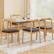 Artiss 4x Dining Chairs Rubber Wood Leather Seat Black MO-DIN-B-02-PU-BKX4