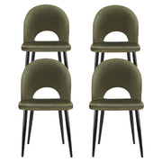 Artiss Dining Chairs Set of 4 Velvet Hollow Green MO-DIN-C-01-VEL-GNX4