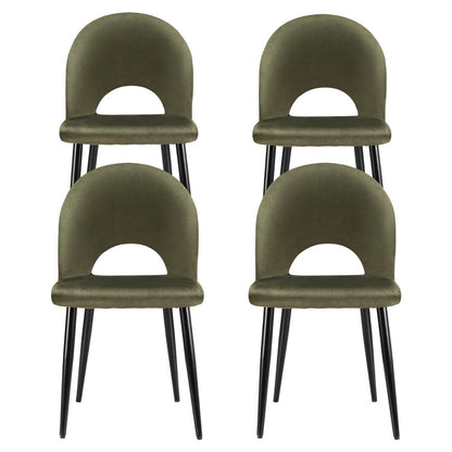 Artiss Dining Chairs Set of 4 Velvet Hollow Green MO-DIN-C-01-VEL-GNX4
