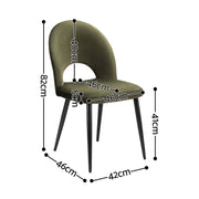 Artiss Dining Chairs Set of 6 Velvet Hollow Green MO-DIN-C-01-VEL-GNX6