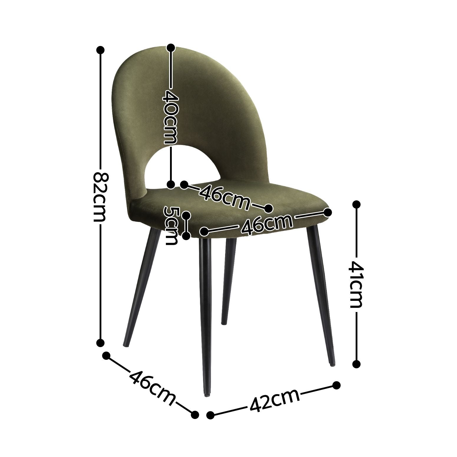 Artiss Dining Chairs Set of 6 Velvet Hollow Green MO-DIN-C-01-VEL-GNX6