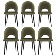 Artiss Dining Chairs Set of 6 Velvet Hollow Green MO-DIN-C-01-VEL-GNX6