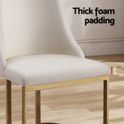 Artiss Dining Chairs Set of 2 Linen Fabric Frame Beige MO-DIN-C-02-FA-BGX2