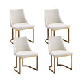 Artiss Dining Chairs Set of 4 Linen Fabric Frame Beige MO-DIN-C-02-FA-BGX4