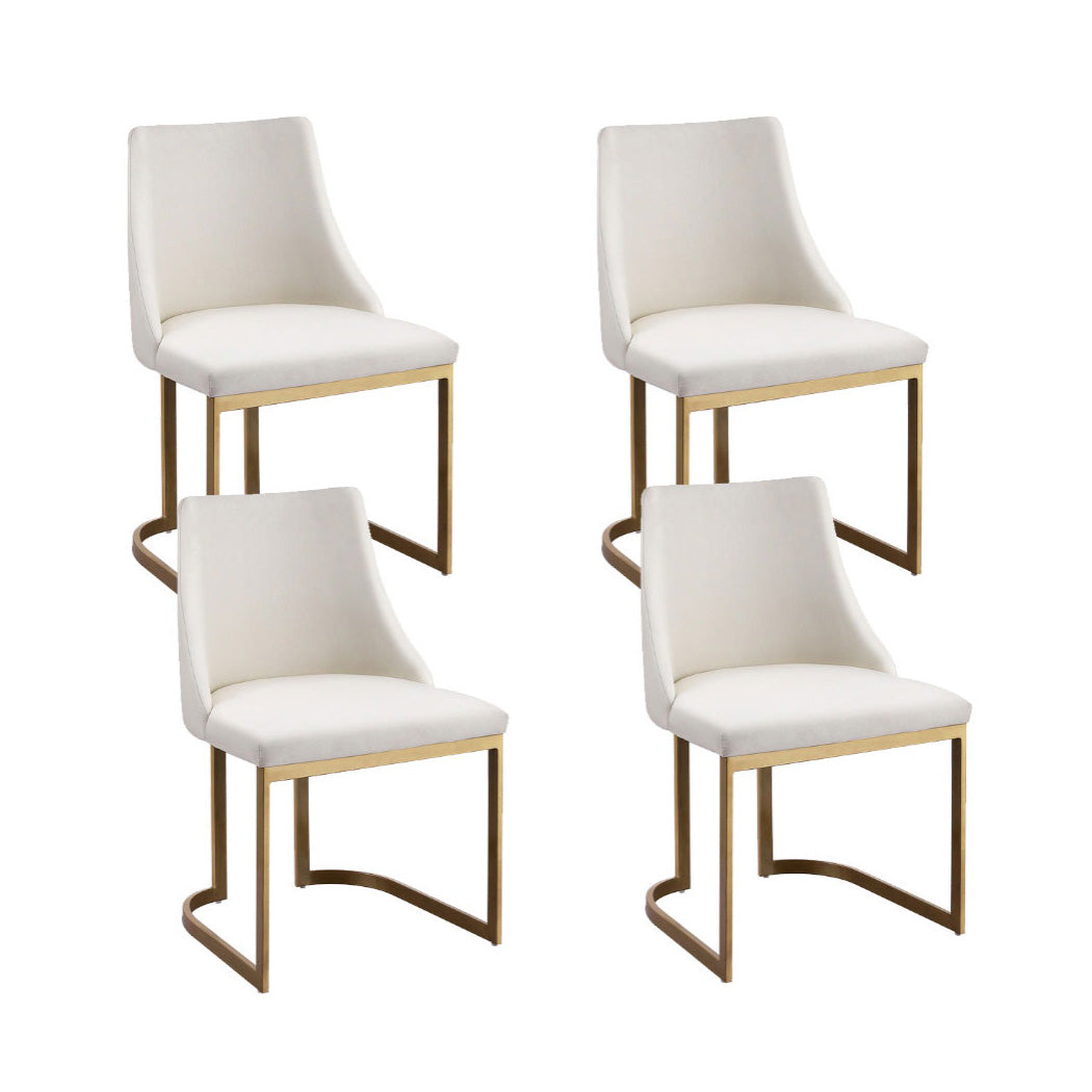 Artiss Dining Chairs Set of 4 Linen Fabric Frame Beige MO-DIN-C-02-FA-BGX4