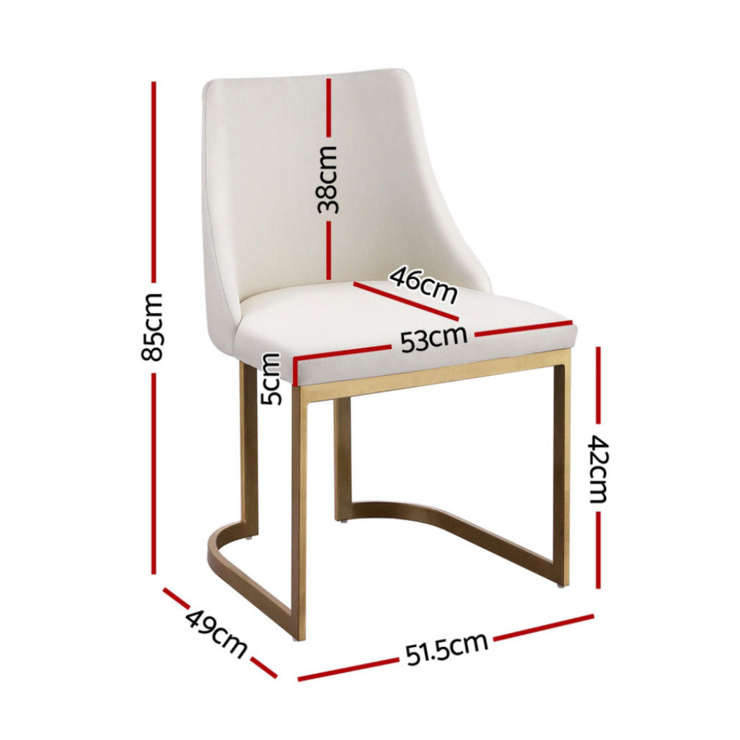 Artiss Dining Chairs Set of 4 Linen Fabric Frame Beige MO-DIN-C-02-FA-BGX4