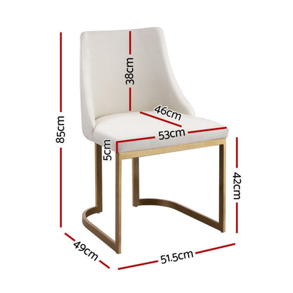 Artiss Dining Chairs Set of 4 Linen Fabric Frame Beige MO-DIN-C-02-FA-BGX4