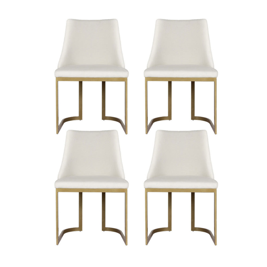 Artiss Dining Chairs Set of 4 Linen Fabric Frame Beige MO-DIN-C-02-FA-BGX4