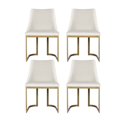 Artiss Dining Chairs Set of 4 Linen Fabric Frame Beige MO-DIN-C-02-FA-BGX4