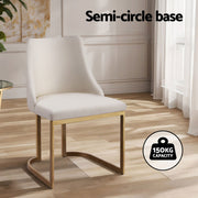 Artiss Dining Chairs Set of 4 Linen Fabric Frame Beige MO-DIN-C-02-FA-BGX4