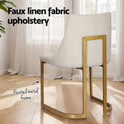 Artiss Dining Chairs Set of 4 Linen Fabric Frame Beige MO-DIN-C-02-FA-BGX4