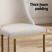 Artiss Dining Chairs Set of 4 Linen Fabric Frame Beige MO-DIN-C-02-FA-BGX4