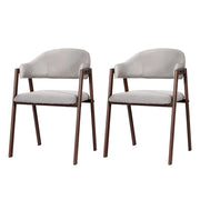 Artiss Dining Chairs Set of 2 Linen Hollow Armchair Grey MO-DIN-C-03-FA-GYX2