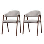 Artiss Dining Chairs Set of 2 Linen Hollow Armchair Grey MO-DIN-C-03-FA-GYX2