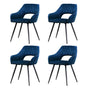 Artiss Dining Chairs Set of 4 Velvet Hollow Armchair Blue MO-DIN-KJC115-VEL-NAX4