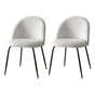 Artiss Dining Chairs Set of 2 Sherpa Boucle White MO-DIN-KJC150-VEL-WHX2