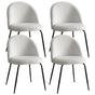 Artiss Dining Chairs Set of 4 Sherpa Boucle White MO-DIN-KJC150-VEL-WHX4