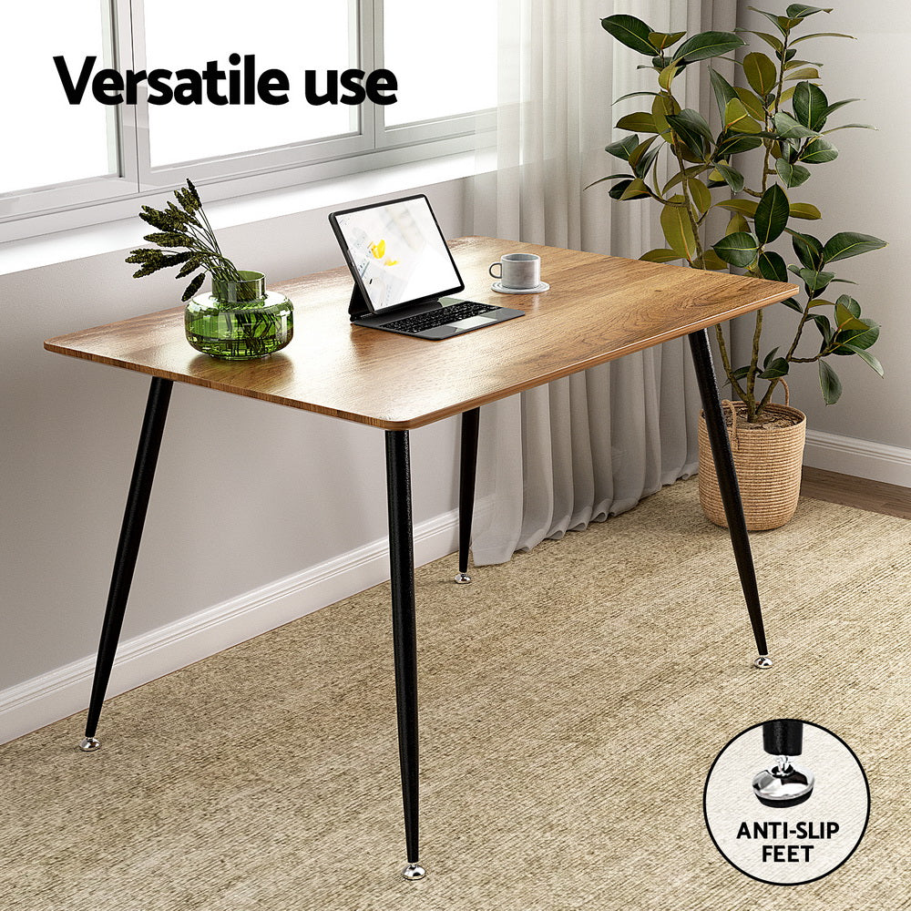 Artiss Dining Table 4 Seater Kitchen Cafe Wooden Table Rectangular 120CM MO-DIN-TAB-02-WD-AB