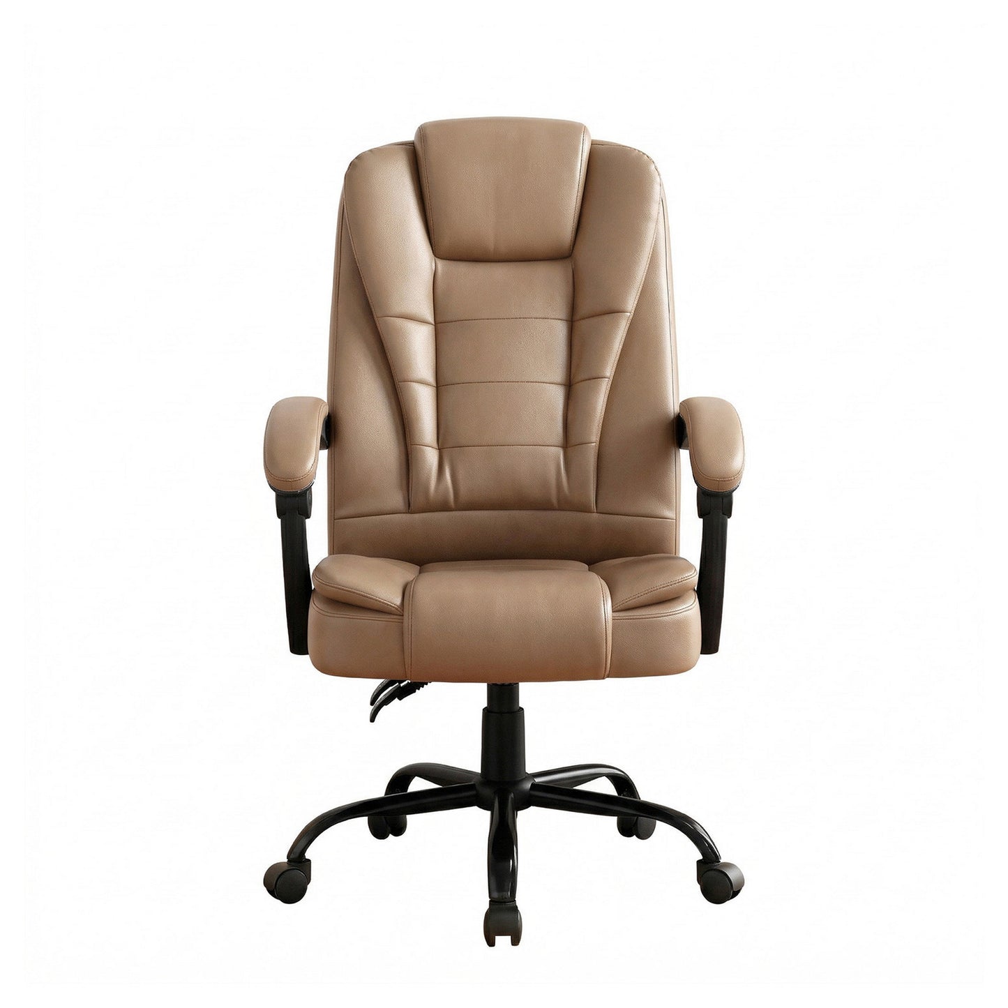 Artiss Massage Office Chair Executive Computer Gaming Chairs Brown PU Leather Espresso MOC-09M-2P-EP