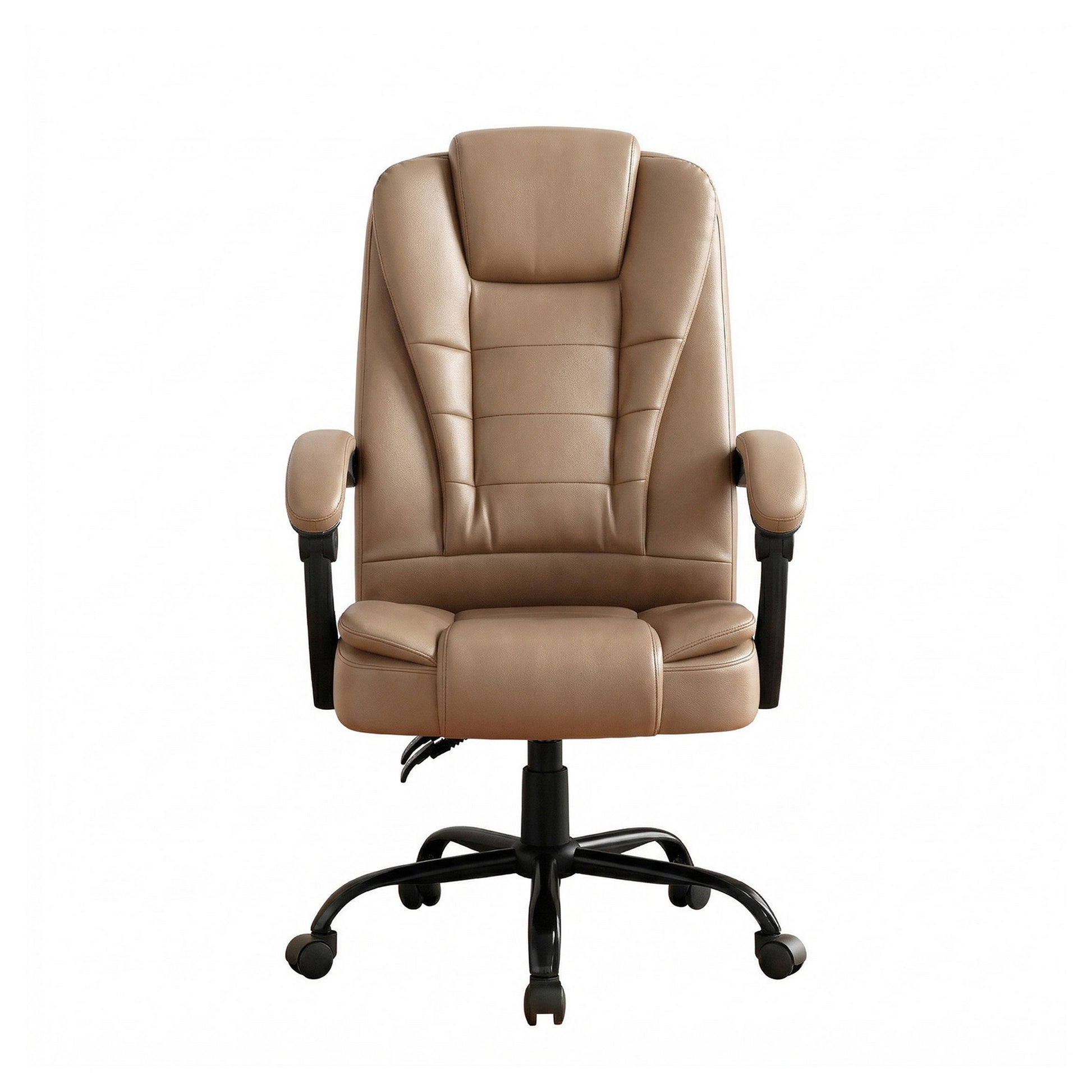 Artiss Massage Office Chair Executive Computer Gaming Chairs Brown PU Leather Espresso MOC-09M-2P-EP