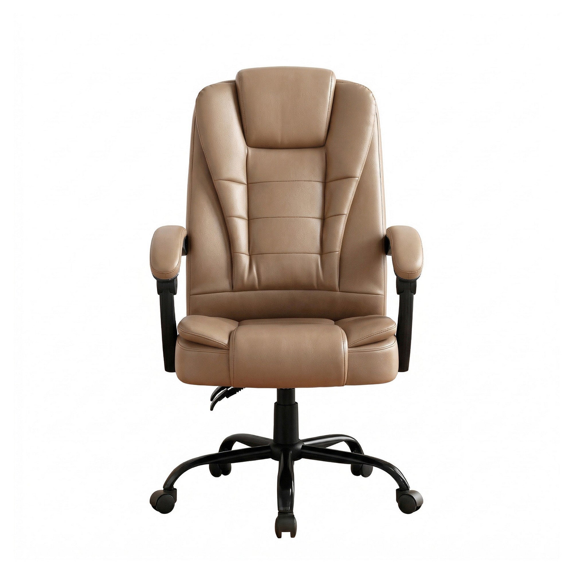 Artiss Massage Office Chair Executive Computer Gaming Chairs Brown PU Leather Espresso MOC-09M-2P-EP