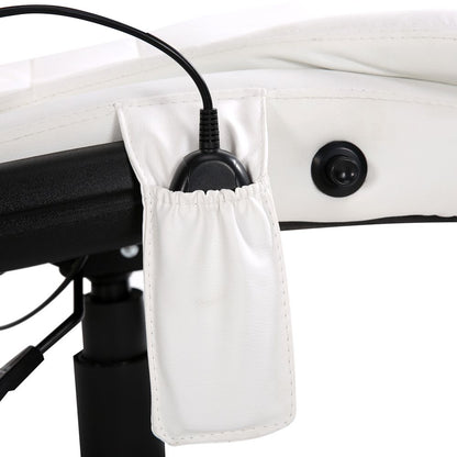 Artiss 8 Point Massage Office Chair Heated Seat Recliner PU White MOC-09M-WH