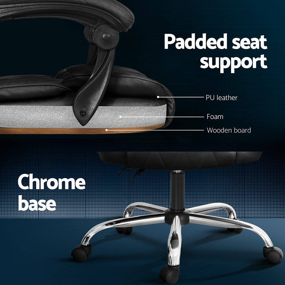 Artiss Massage Office Chair Computer Chairs High Back MOC-1051-8P-BK