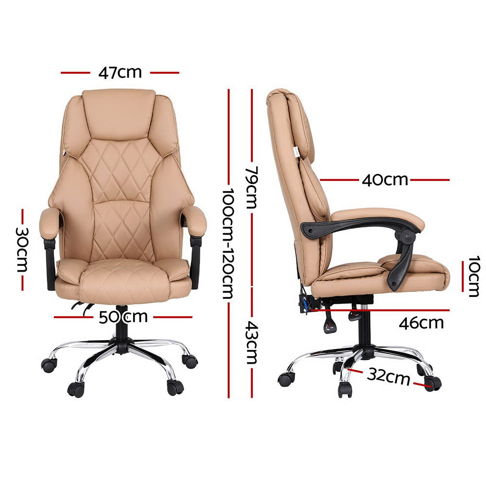 Artiss Massage Office Chair Computer Chairs High Back MOC-1051-8P-EP