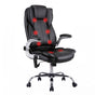 Artiss 8 Point Massage Office Chair PU Leather Black MOC-1223-BK