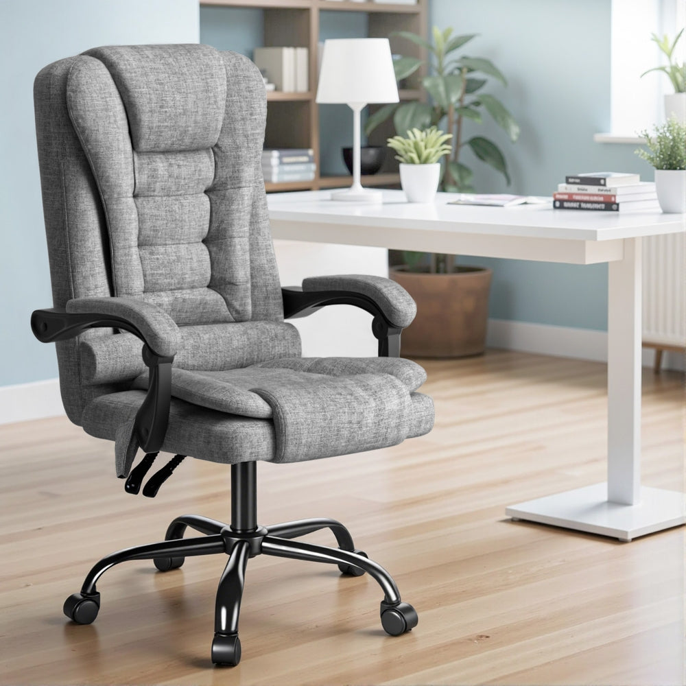 Artiss Executive Office Chair 4-Point Massage Adjustable Ergonomic Recline Back MOC-C-FZ23-4P-GR