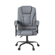 Artiss Executive Office Chair 4-Point Massage Adjustable Ergonomic Recline PU MOC-C-FZ23-4P-PU-GR