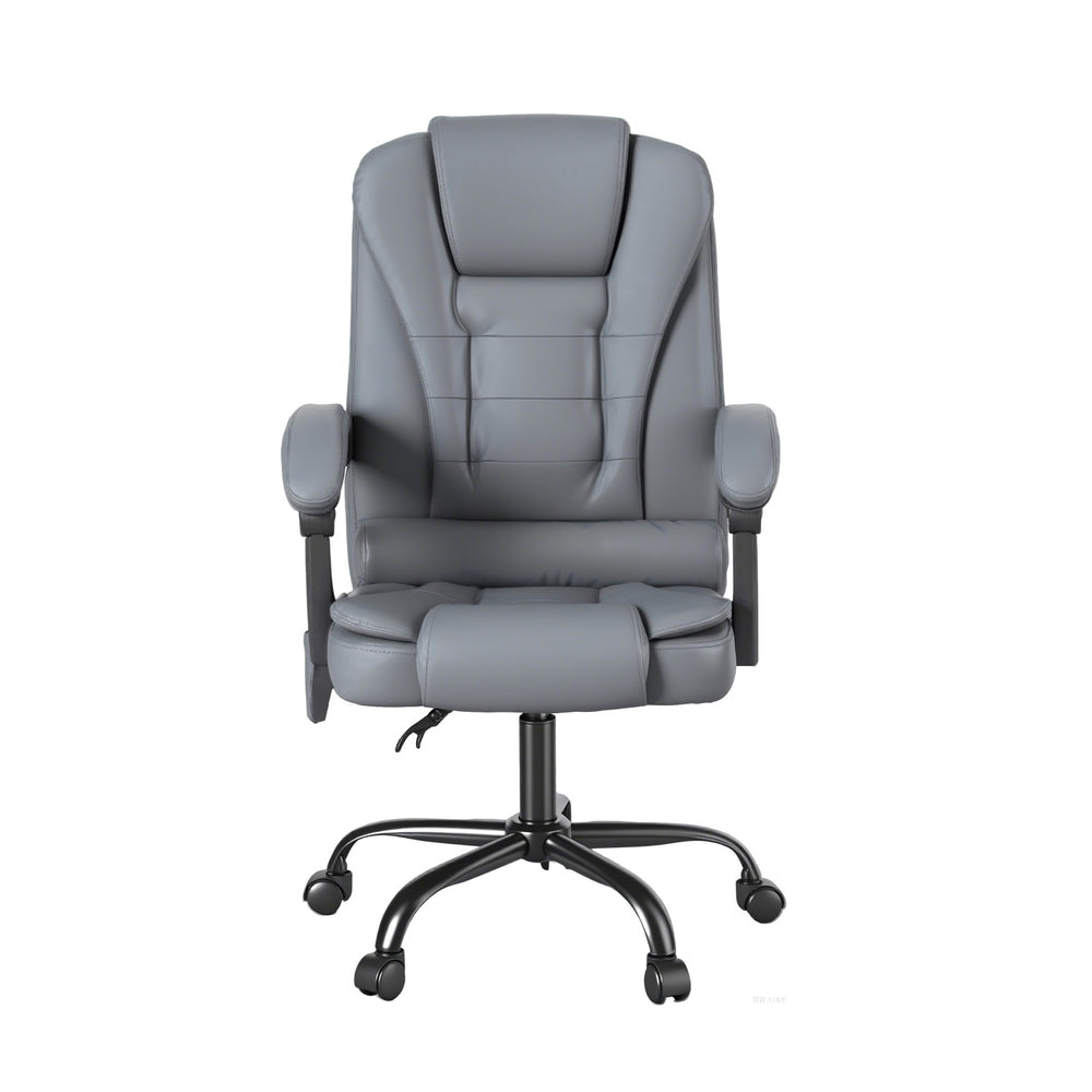 Artiss Executive Office Chair 4-Point Massage Adjustable Ergonomic Recline PU MOC-C-FZ23-4P-PU-GR