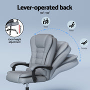Artiss Executive Office Chair 4-Point Massage Adjustable Ergonomic Recline PU MOC-C-FZ23-4P-PU-GR