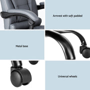 Artiss Executive Office Chair 4-Point Massage Adjustable Ergonomic Recline PU MOC-C-FZ23-4P-PU-GR