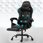 Artiss 6 Point Massage Gaming Office Chair Footrest Black MOC-GC-6P-BK