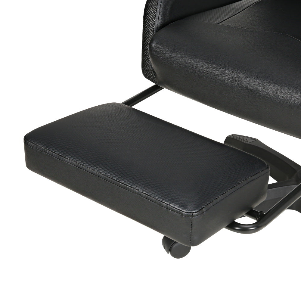 Artiss 6 Point Massage Gaming Office Chair 7 LED Footrest Black MOC-GC-6P-LED-BK