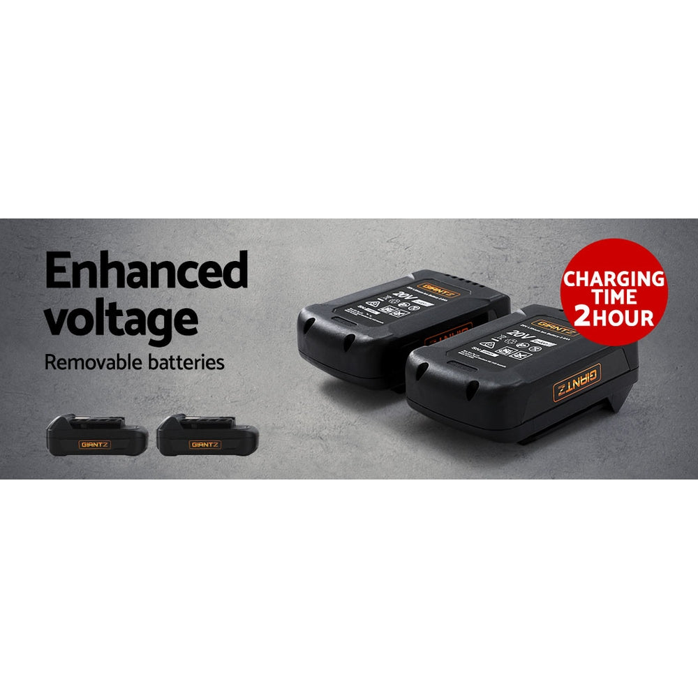 Giantz Lawn Mower 80V Battery Only Cordless 40V x2 Fits LI37 MOWER-LI37-N2-40VX2