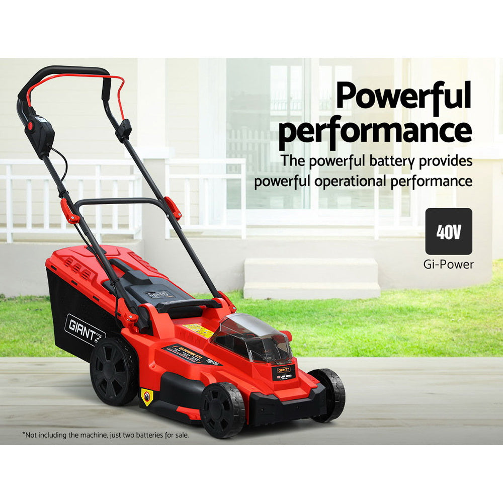 Giantz Lawn Mower 80V Battery Only Cordless 40V x2 Fits LI37 MOWER-LI37-N2-40VX2